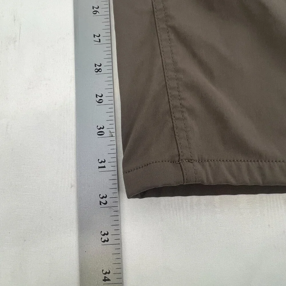 LL Bean Fully lined Nylon Spandex Stretch Men's Brown Outdoor Pants - Size 36 29